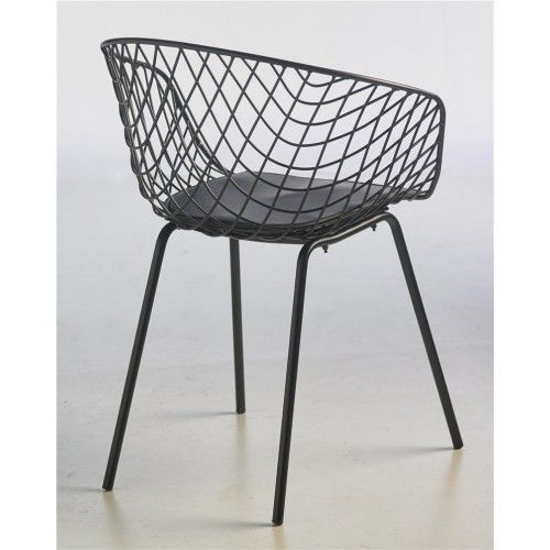 Design Stuhl schwarz Gitter WET