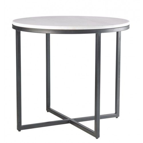 Table d'appoint plateau rond marbre CYCLES