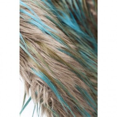 Poltrona de cabelo comprido castanho azul YETI