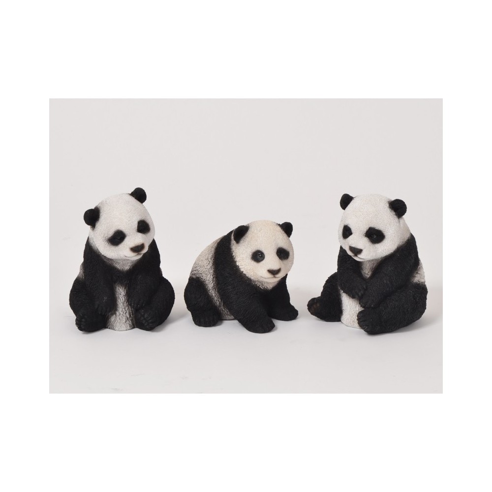 Set di 3 panda piccoli 14 cm WILDLIFE