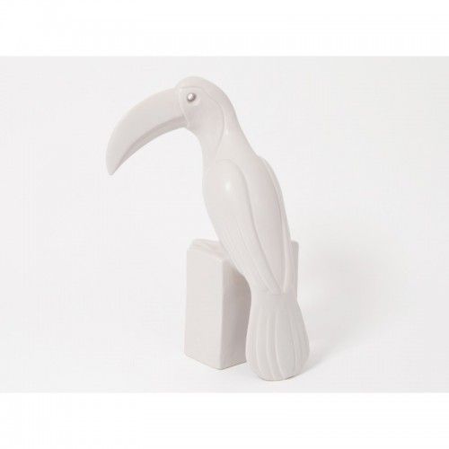 SHADOW matt taupe gray toucan statue