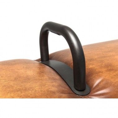 BANC STYLE CHEVAL D'ARCONS CUIR MARRON GABBY KARE DESIGN