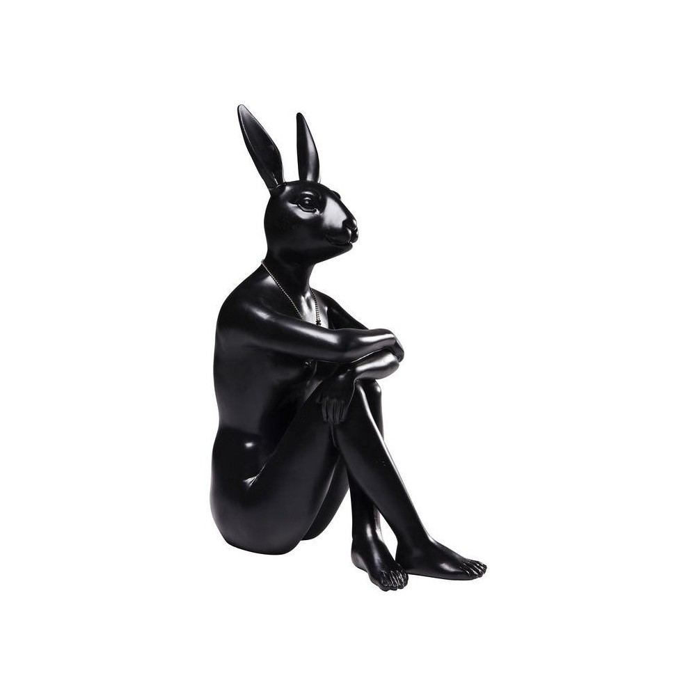 Black decorative rabbit figurine RABBIT