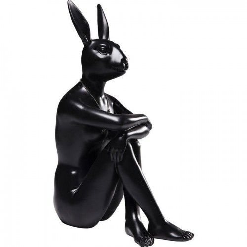 Figurine lapin décorative noir RABBIT