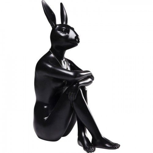 Zwart decoratief konijnenbeeldje KONIJN