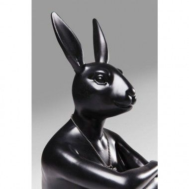 Black decorative rabbit figurine RABBIT