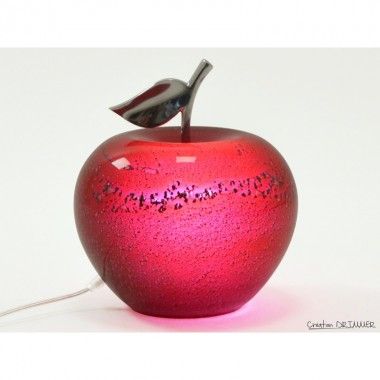 MANZANA Tischlampe mit rotem Apfel