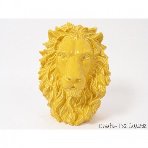 KONING gele leeuwenkop staand standbeeld