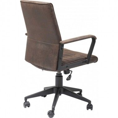 Cadeira de escritório couro marrom LABORA