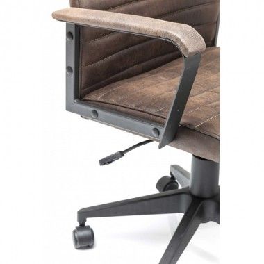 LABORA bureaustoel met bruin leereffect