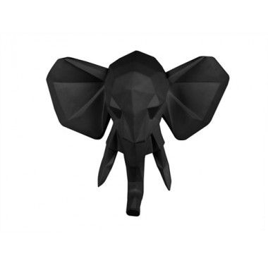Tête d'éléphant noir ORIGAMI