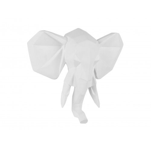 ORIGAMI cabeza de elefante blanco