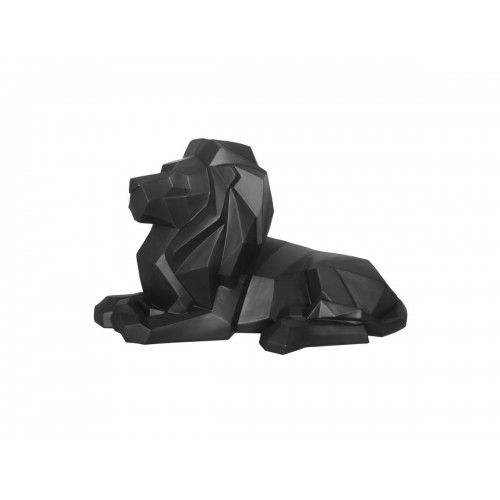 Estátua leão preto ORIGAMI