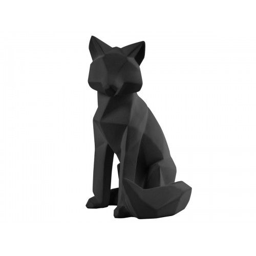 ORIGAMI large black fox statue