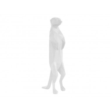 Estatua de suricata blanca ORIGAMI