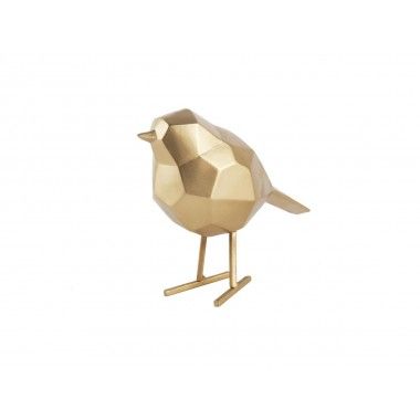 Estátua de pássaro dourado pequeno ORIGAMI