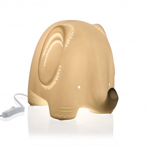 Wit porseleinen olifantlamp