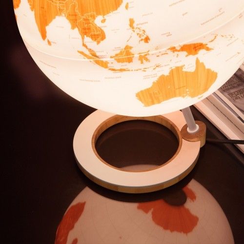 Globe terrestre lumineux design bamboo