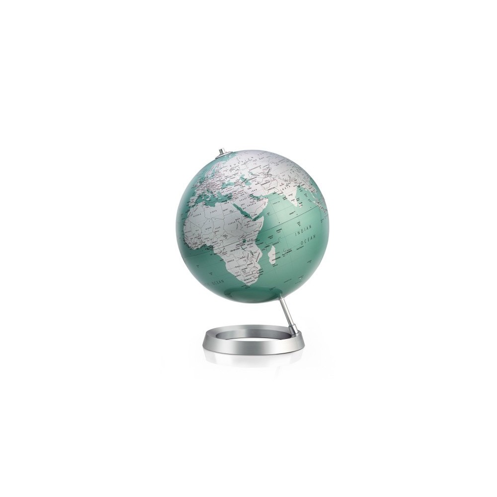 Landglobe in mint design op aluminium voet