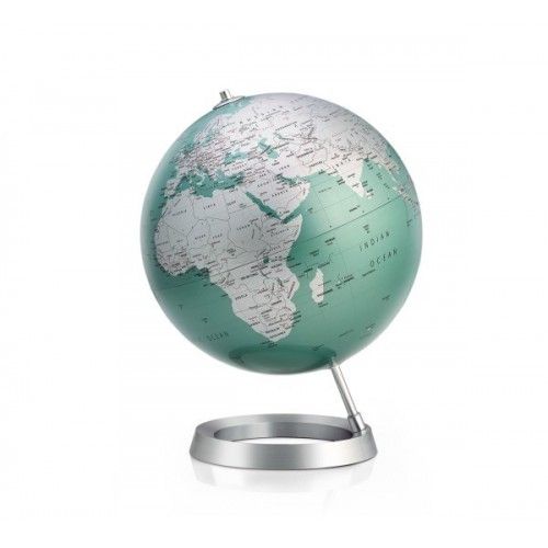 Globe terrestre design Mint sur socle aluminium