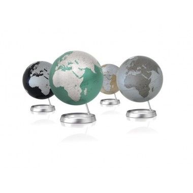 Globe Terrestrial design Mint on aluminium base