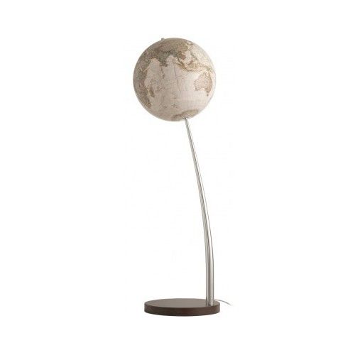 Lampada da terra Iron Executive Globe su base in acciaio inox 110 cm