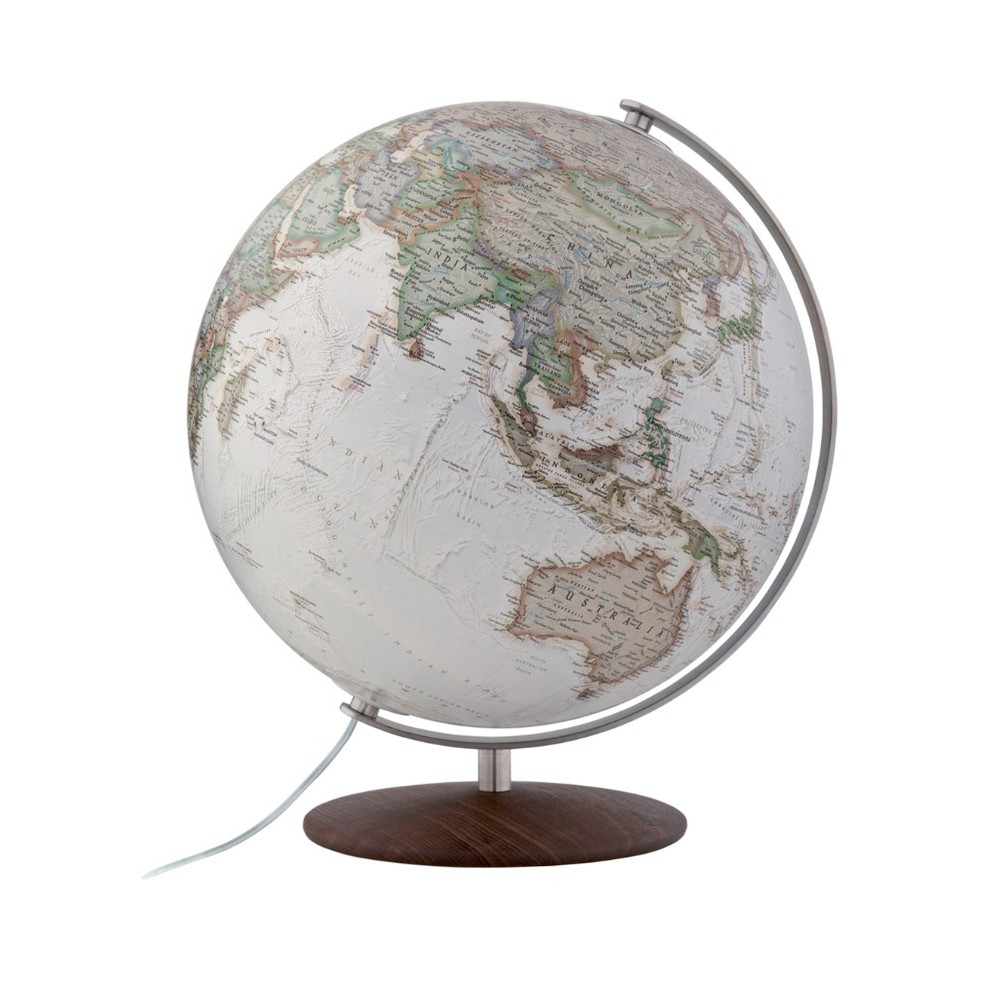 Executive illuminated globe, ash base