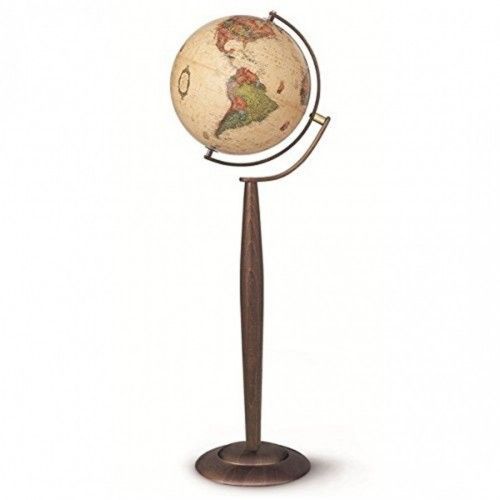 Beleuchtete Globus-Stehlampe Sylvia Antique