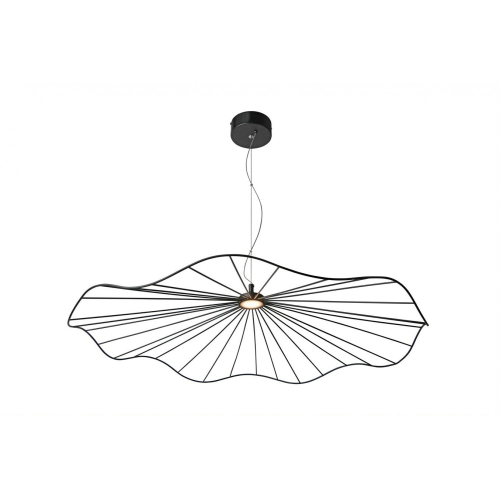 Black pendant light round mesh design 80 cm MESH