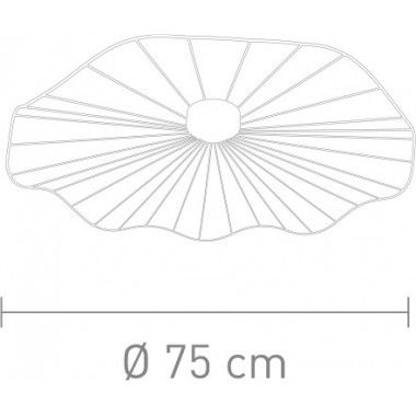 Suspension noir maille ronde design 75 cm MESH