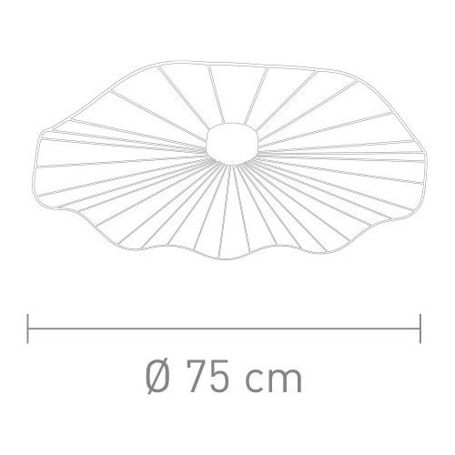 Suspension noir maille ronde design 75 cm MESH