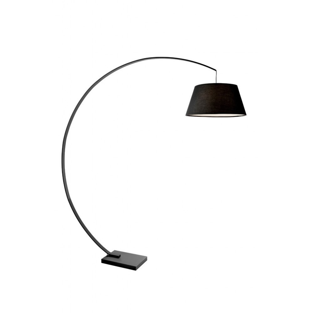 ARC black fabric offset floor lamp