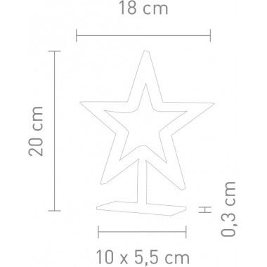 Lâmpada estrela cromada LUCY-S