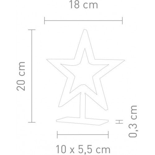 Lampe étoile chromée LUCY-S