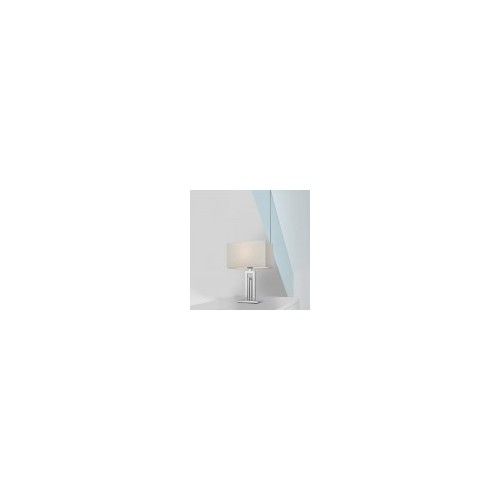 Wit en stalen tafellamp 44 cm CITY