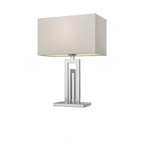 Lámpara de mesa blanca y acero 44 cm CITY