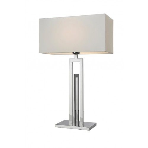 Lámpara de mesa blanca y acero 62 cm CITY