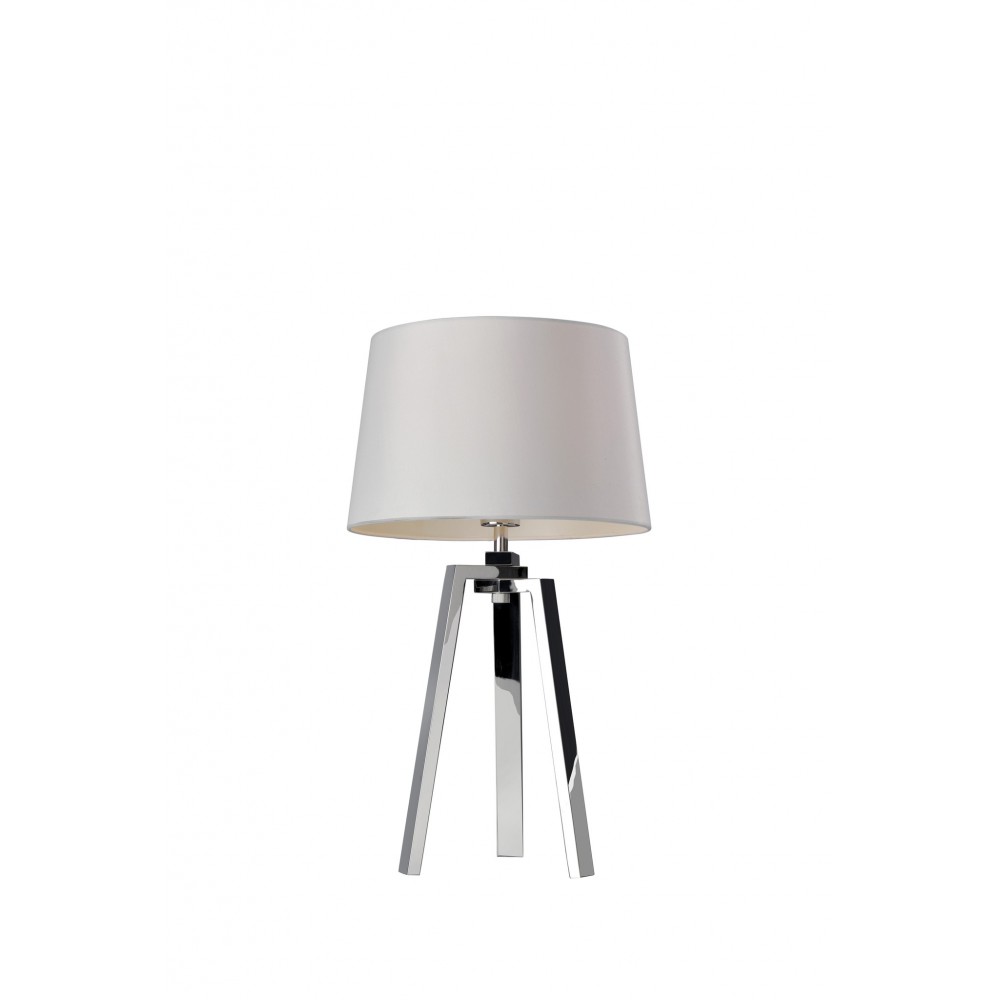 Lampe blanche et acier TRIOLO sompex