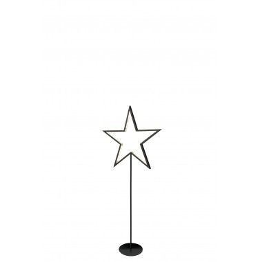 LUCY Candeeiro de pé LED estrela preta