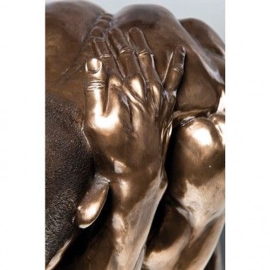 Standbeeld Man Hug Nude Bronze