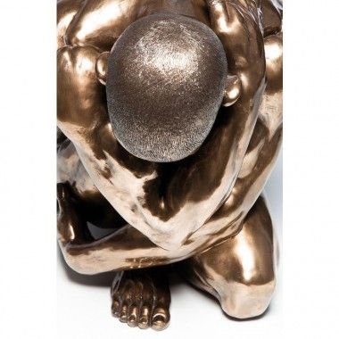 Standbeeld Man Hug Nude Bronze
