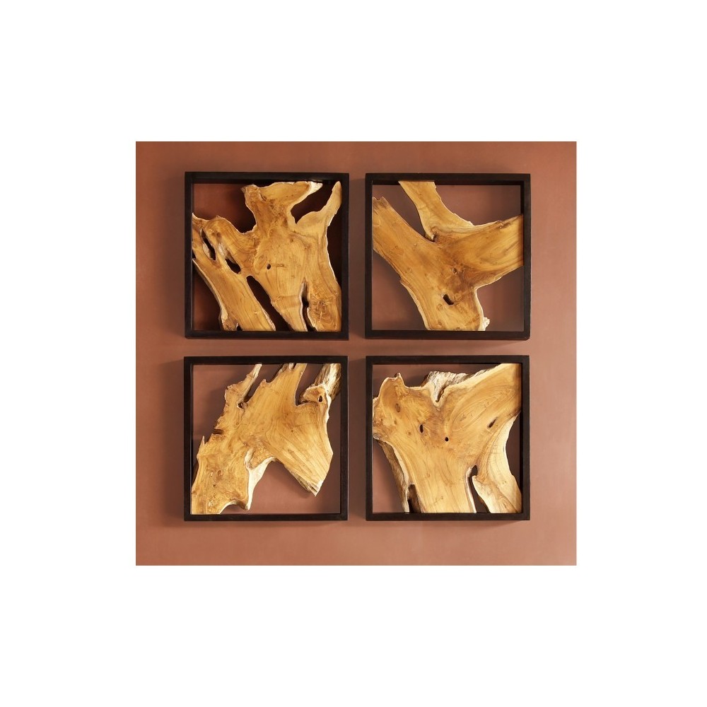 FOREST Wanddekorationsset aus Holz 50x50 cm