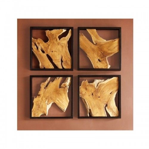 Set de decoración de pared de madera BOSQUE 50x50 cm