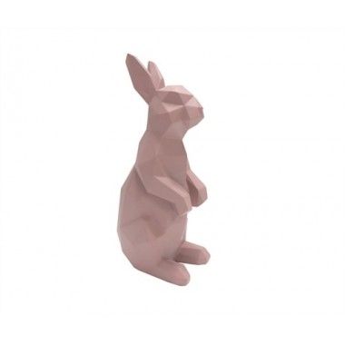 Estatua de conejo de pie blanco ORIGAMI