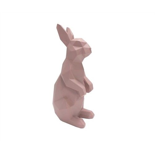Estatua de conejo de pie blanco ORIGAMI