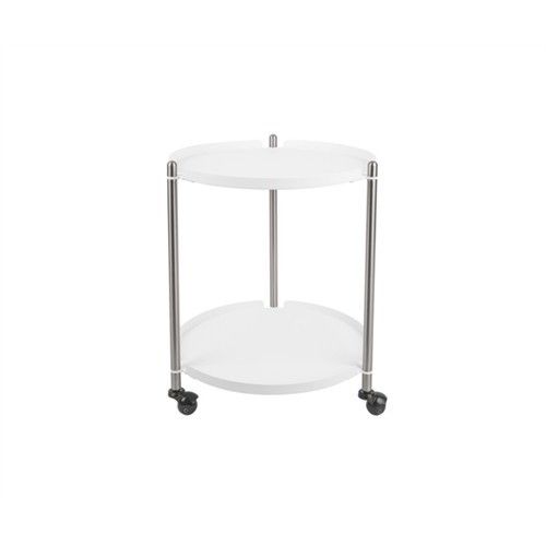 Matte gray and metal side table THRILL