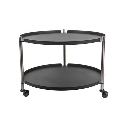 THRILL matte black and metal side table