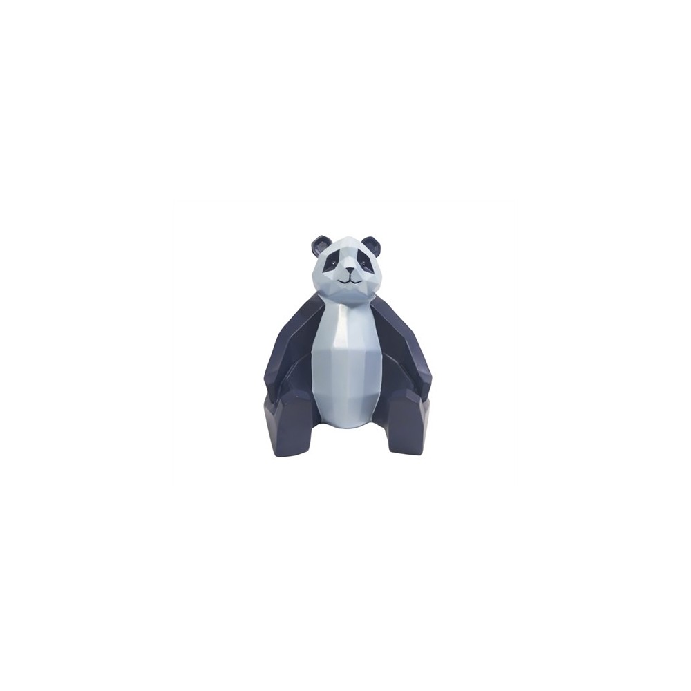 Estátua de panda ORIGAMI azul e azul claro