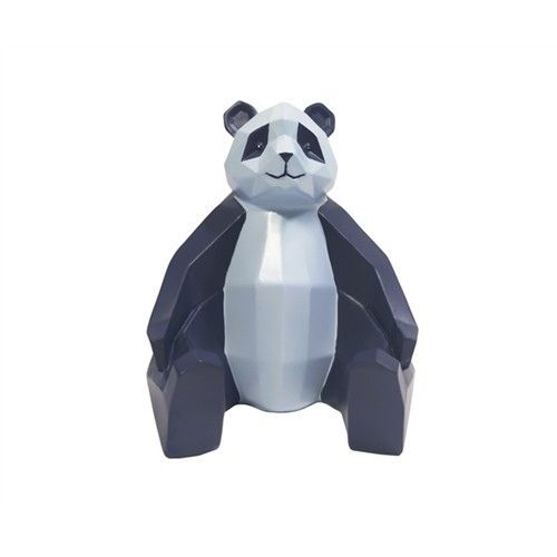 Estatua de panda ORIGAMI azul y celeste