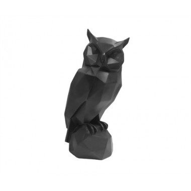 ORIGAMI black owl statue